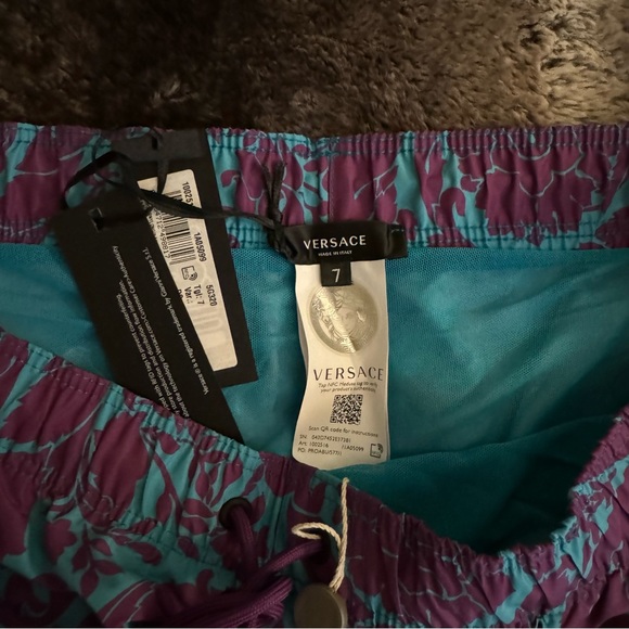 Versace Baroque Swimsuit in Purple & Teal - Picture 3 of 5